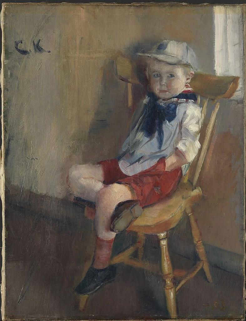 Un ragazzino su una sedia, 1888 - Nasjonalmuseet for kunst, arkitektur og design, Oslo